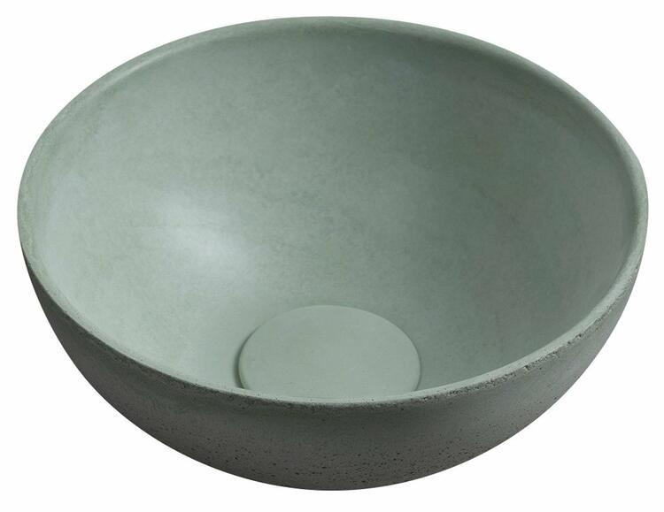 MINOR betonové umývátko na desku, Ø 26cm, zelená
