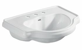 RETRO keramické umyvadlo zápustné 62x45,5cm, 3 otvory, bílá | Více -