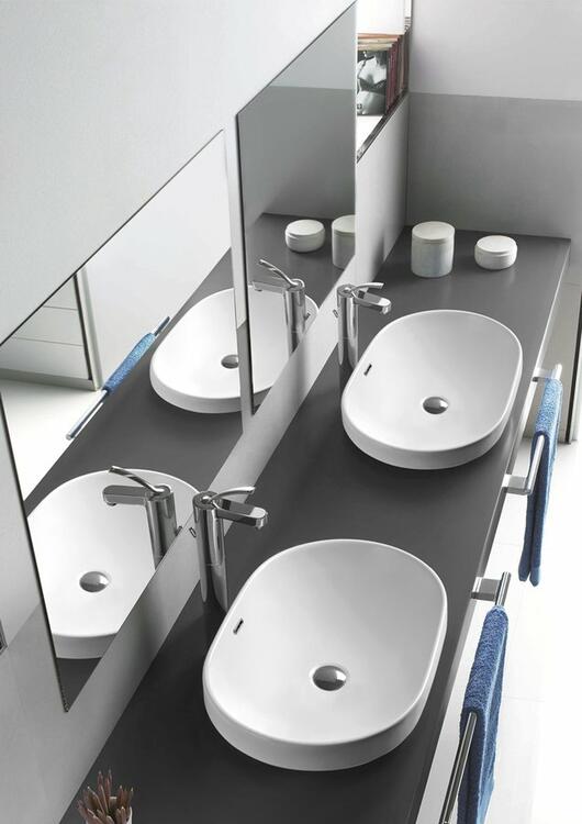 LIMA keramické umyvadlo, zápustné 59,5x39,5cm, bílá