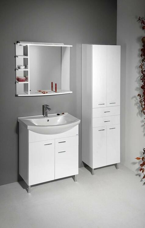 Vysoká skříňka bílá - AQUALINE ZOJA 51291