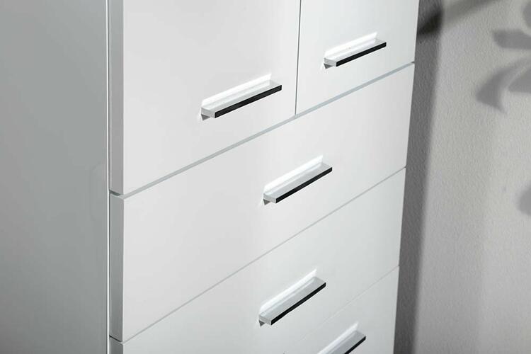 Vysoká skříňka bílá - AQUALINE ZOJA 51291