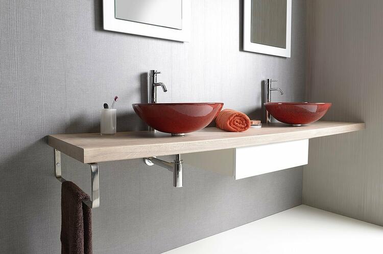 AVICE deska pod umyvadlo 230x50cm, tl.5cm, dub Rover