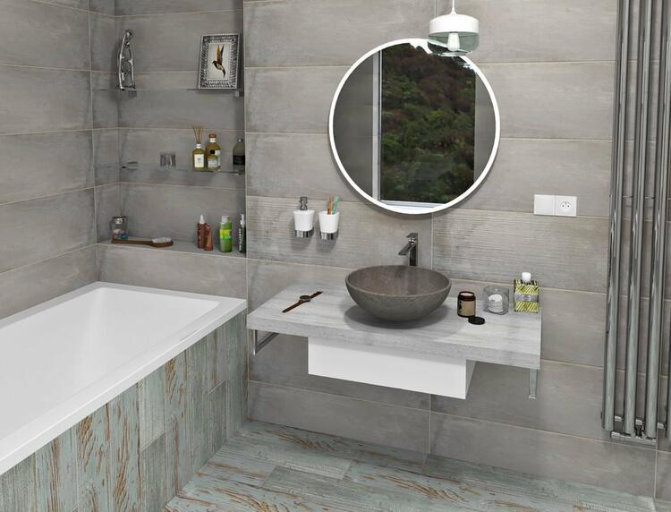 AVICE deska pod umyvadlo 230x50cm, tl.5cm, dub Rover