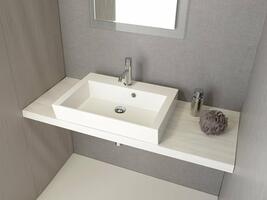 AVICE deska pod umyvadlo 130x50cm, tl.5cm, dub starobílý | Více - 