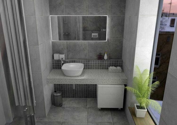 TAILOR rockstone deska 150x50 cm, provedení límce F