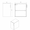 CIRASA skříňka spodní dvířková 30x52x46cm, pravá/levá, siena