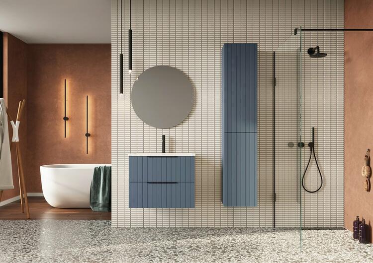 Skříňka s dvířkami L/P modrá – Sapho CIRASA CR301-4242