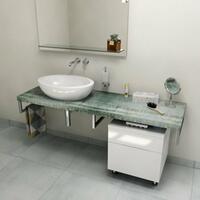 AVICE deska pod umyvadlo 130x50cm, tl.5cm, aquamarine | Více - 