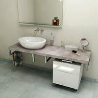 AVICE deska pod umyvadlo 140x50cm, tl.5cm, cement | Více - 