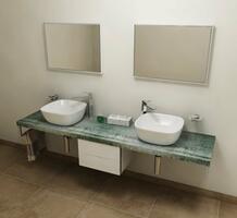 AVICE deska pod umyvadlo 170x50cm, tl.5cm, aquamarine | Více - 