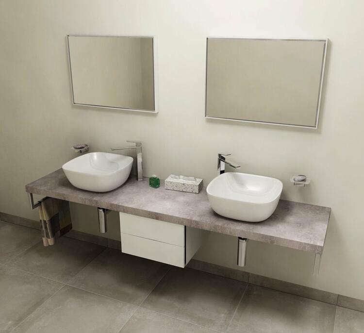 AVICE deska pod umyvadlo 220x50cm, tl.5cm, cement