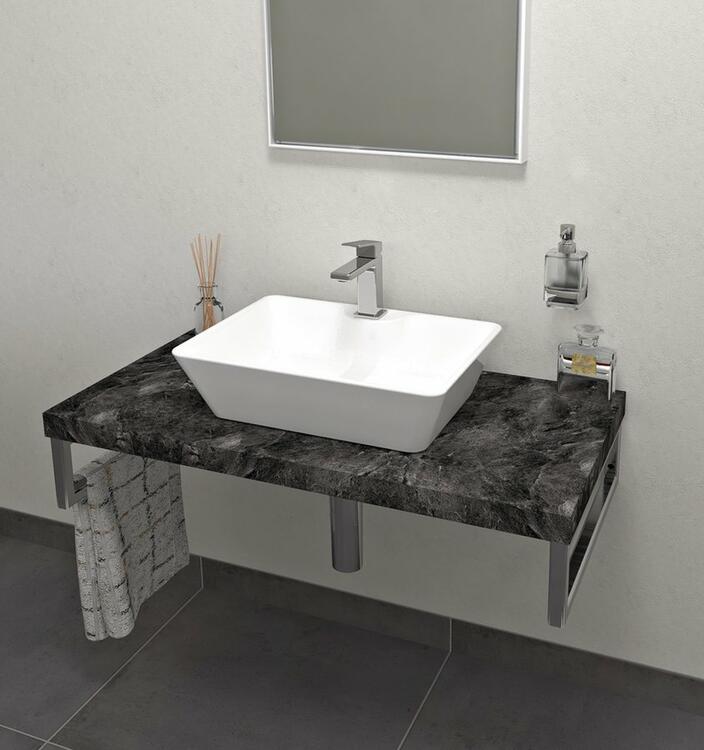 AVICE deska pod umyvadlo 110x50cm, tl.5cm, štípaný kámen