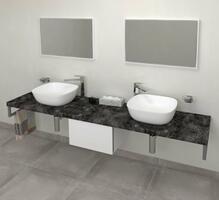 AVICE deska pod umyvadlo 180x50cm, tl.5cm, štípaný kámen | Více - 
