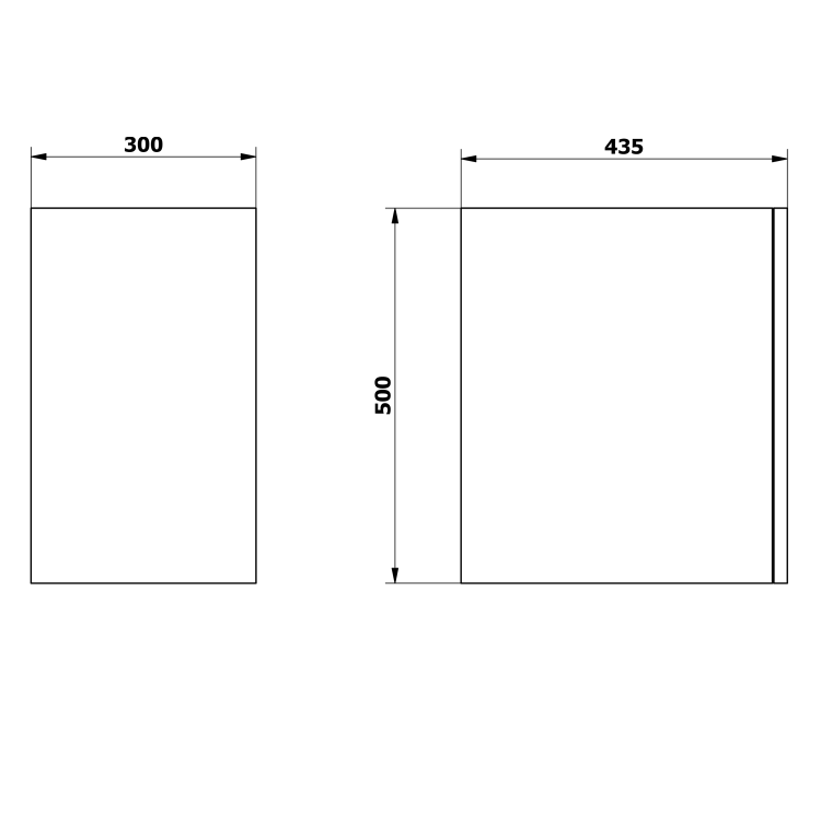 ODETTA skříňka spodní dvířková 30x50x43,5cm, pravá/levá, bílá lesk