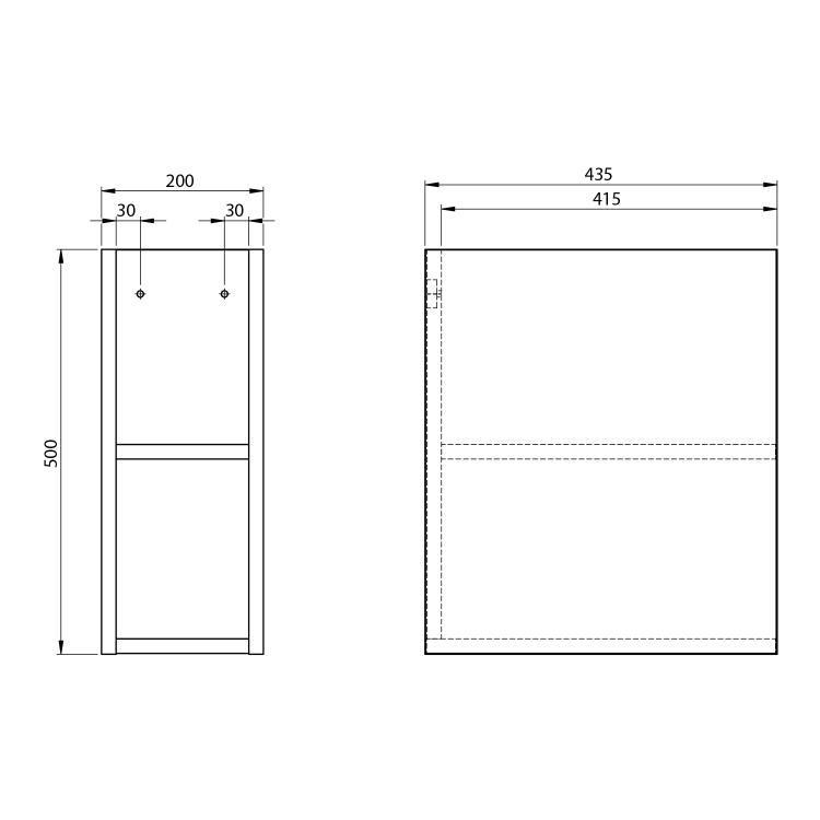 Spodní skříňka s dvířkami L/P černá – Sapho ODETTA DT200-3434
