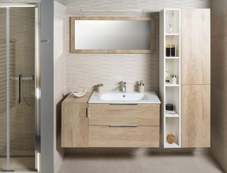 Skříňka s dvířkami L/P dub stříbrný – Sapho CIRASA CR302-4444