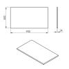PLATO deska Rockstone 900x24x500mm, bílá mat