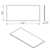 PLATO deska Rockstone 1100x24x500mm, bílá mat