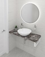 AVICE deska pod umyvadlo 150x36cm, tl.5cm, šedý kámen | Více - 