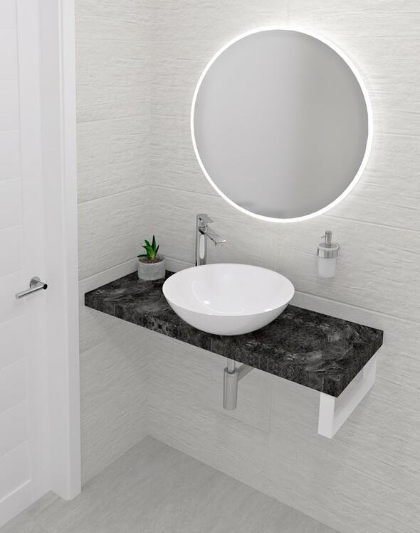 AVICE deska pod umyvadlo 210x36cm, tl.5cm, štípaný kámen