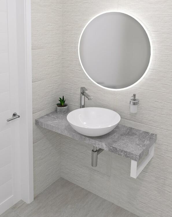 AVICE deska pod umyvadlo 250x36cm, tl.5cm, cement