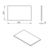 PLATO deska Rockstone 600x24x360mm, bílá mat