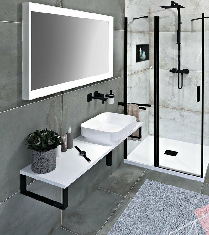 PLATO deska Rockstone 1000x24x360mm, bílá mat