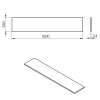 PLATO deska Rockstone 1800x24x360mm, bílá mat
