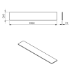 PLATO deska Rockstone 2200x24x360mm, bílá mat
