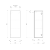 Skříňka s dvířkami 35×94×32 cm L/P dub alabama – Sapho Espace ESC530-2222