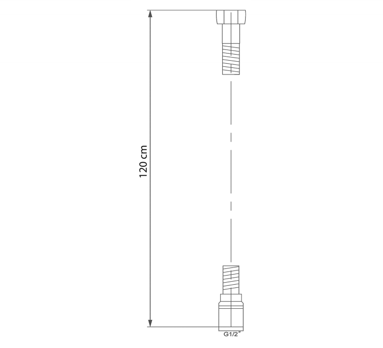 SOFTFLEX plastová sprchová hadice, 120cm, metalická stříbrná/chrom