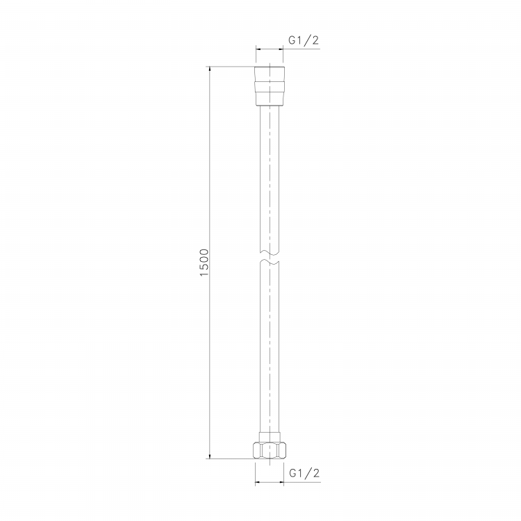 Plastová sprchová hadice zlato – Sapho 1208-19