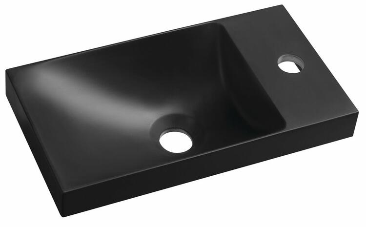 Umyvadlo 40 cm L/P černá mat – Sapho Agos AS400B