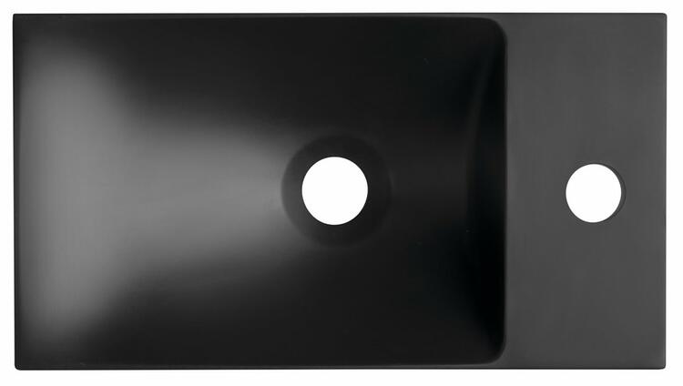Umyvadlo 40 cm L/P černá mat – Sapho Agos AS400B