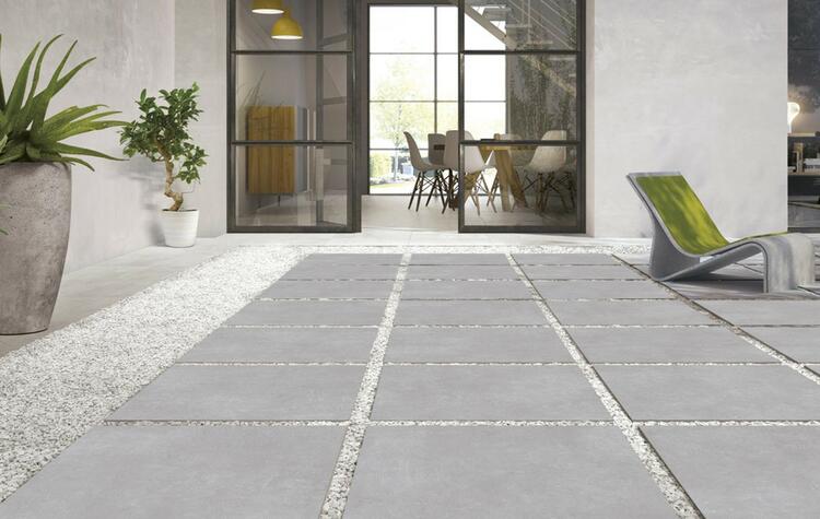 2cm dlažba na terasu imitace betonu Ark Silver 60x60x2 cm 1. jakost