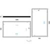 Černé zrcadlo s ostrými rohy s led osvětlením 120×70 cm – Nimco ZPC 13006VX-90