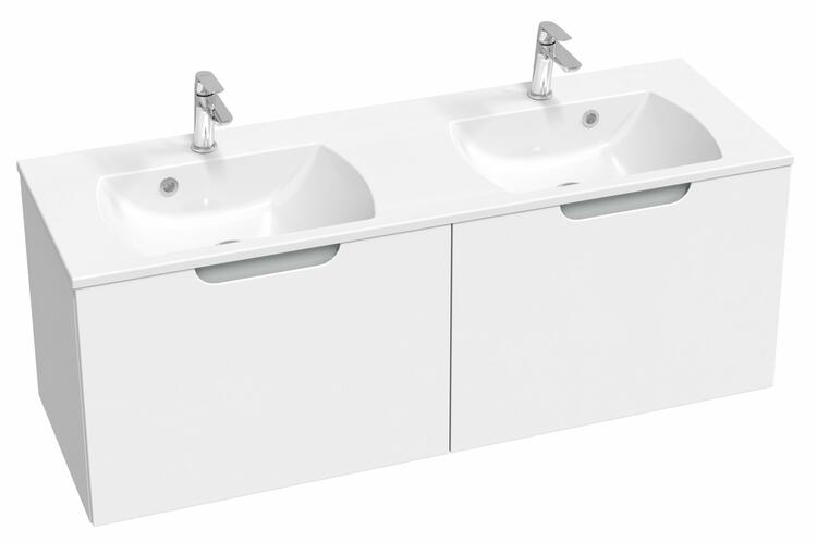 Dvojumyvadlo Classic Slim 130, s otvory pro baterie, s přepadem