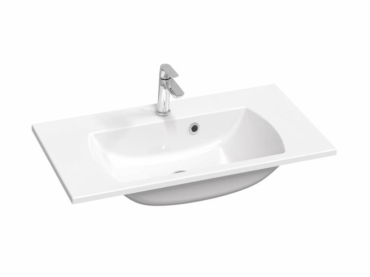 Umyvadlo Classic Slim 80, s otvorem pro baterii, s přepadem