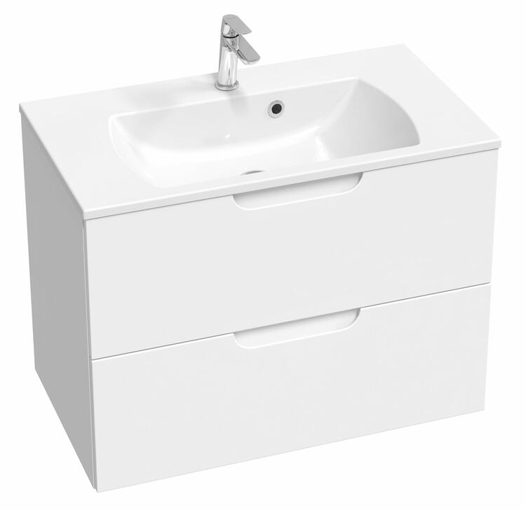 Umyvadlo Classic Slim 80, s otvorem pro baterii, s přepadem