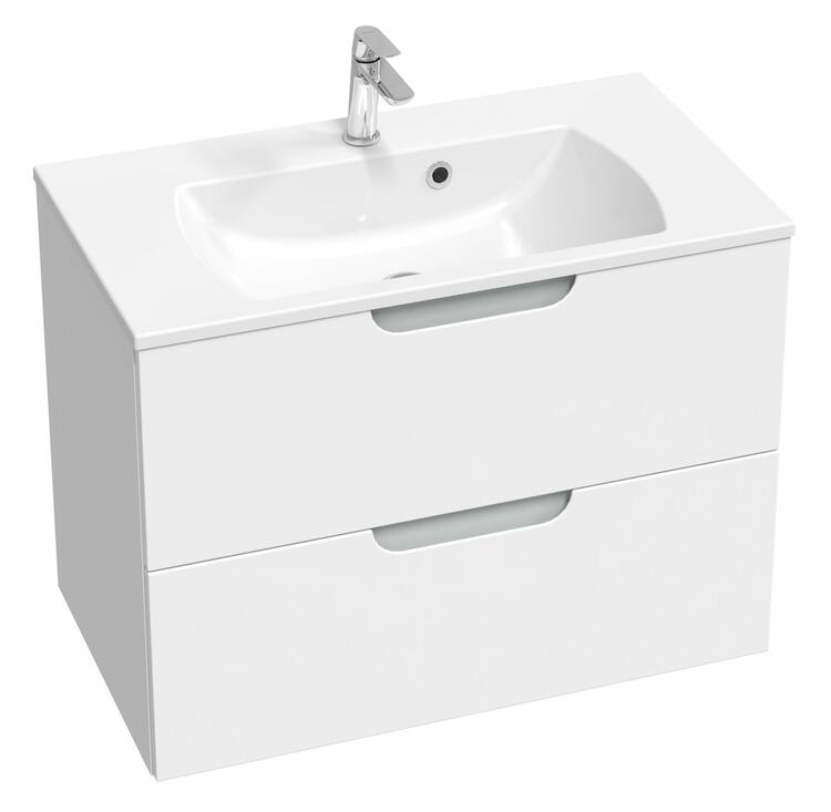 Umyvadlo Classic Slim 80, s otvorem pro baterii, s přepadem