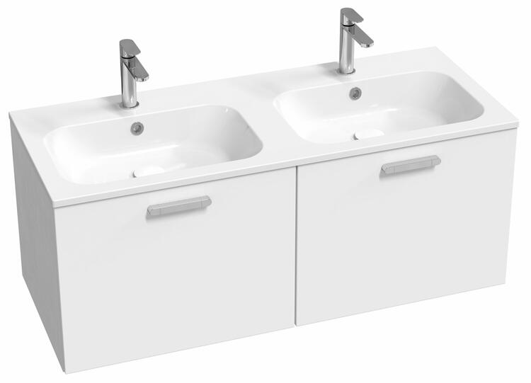 Dvojumyvadlo Chrome Slim 120, s otvory pro baterie, s přepadem