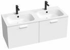Dvojumyvadlo Chrome Slim 120, s otvory pro baterie, s přepadem