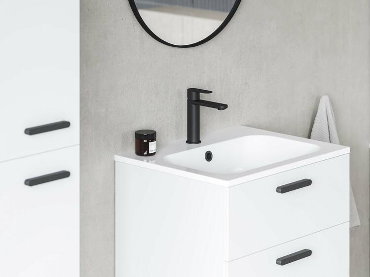 Umyvadlo Chrome Slim 60, s otvorem pro baterii, s přepadem