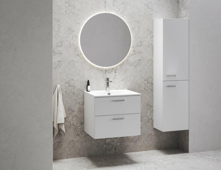 Umyvadlo Chrome Slim 60, s otvorem pro baterii, s přepadem