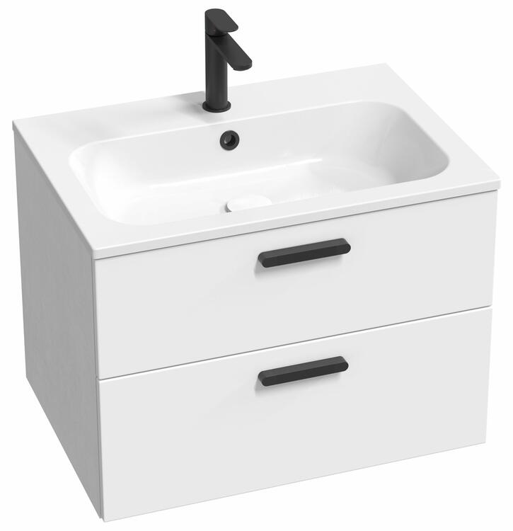 Umyvadlo Chrome Slim 70, s otvorem pro baterii, s přepadem