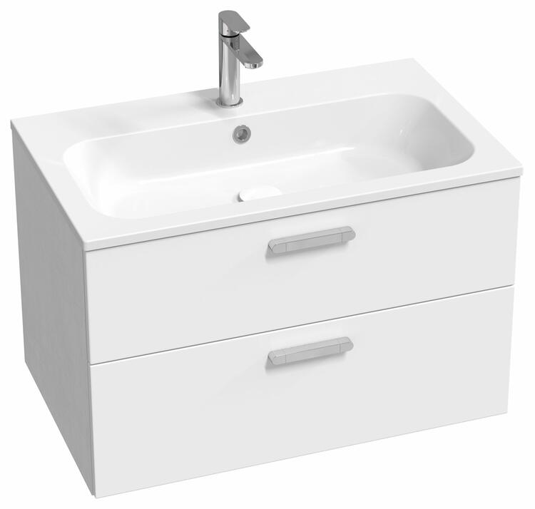 Umyvadlo Chrome Slim 80, s otvorem pro baterii, s přepadem