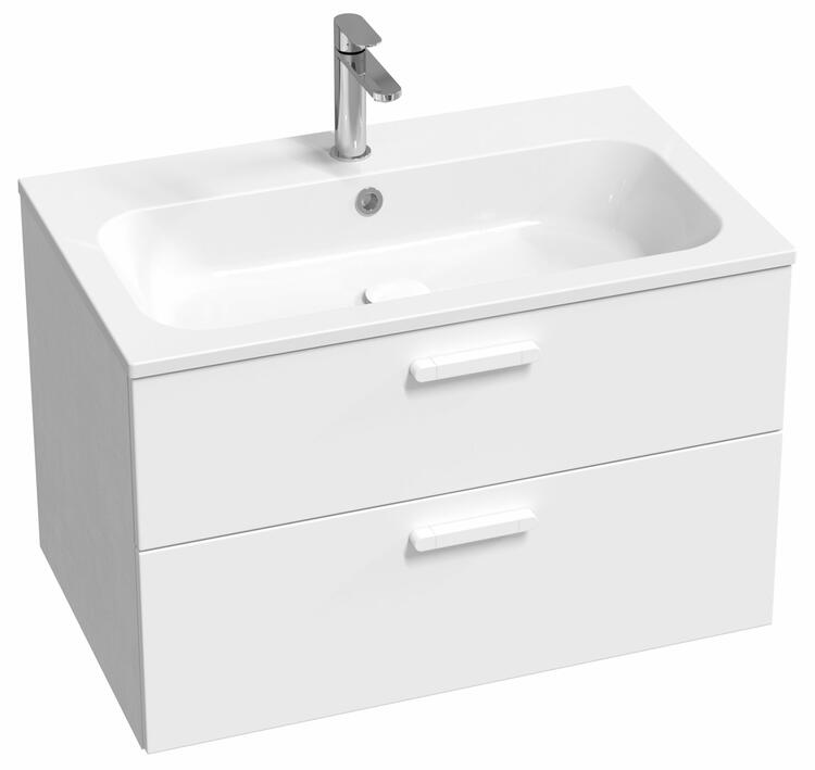 Umyvadlo Chrome Slim 80, s otvorem pro baterii, s přepadem