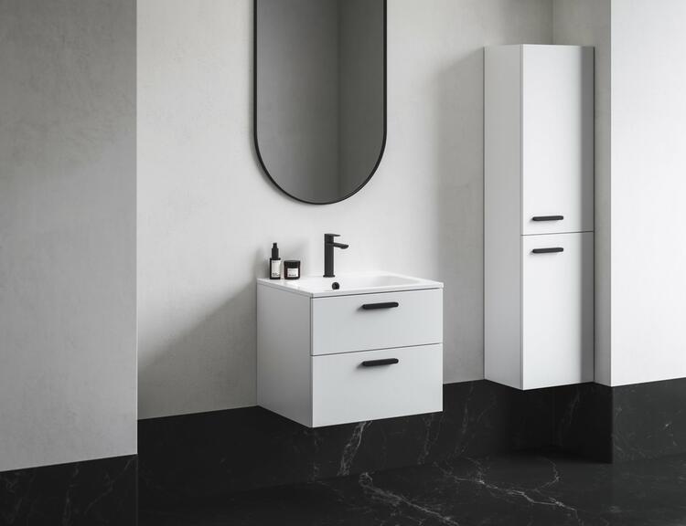 Umyvadlo Chrome Slim 80, s otvorem pro baterii, s přepadem