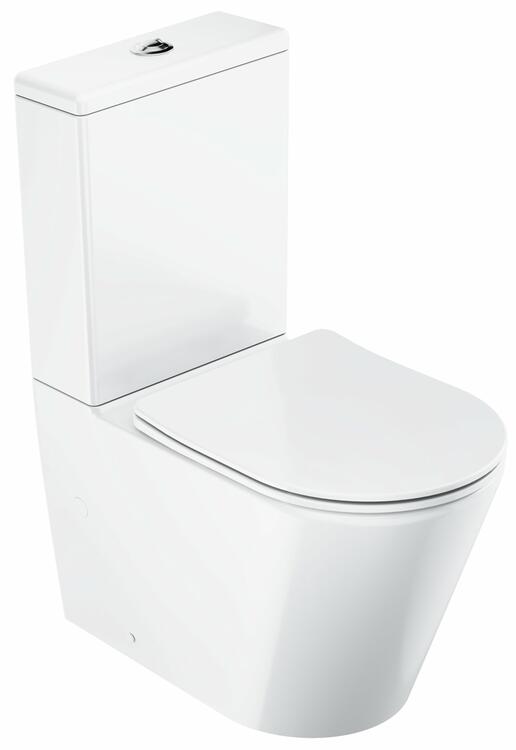 WC kombi Elegant RimOff set, vario odpad, bílá