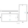 Zrcadlo s ostrými rohy s led osvětlením 140×70 cm – Nimco ZP 13008VX